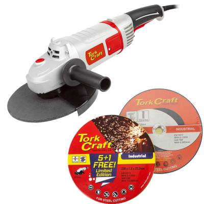 ANGLE GRINDER TCAG0230 C/W COMBO 160 5+1 230MM CUTTING DISC — image 1