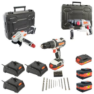 115 ANGLE GRINDER AND ROTARY/ IMP DRILL SET STD CHARGER AND BAT — image 1