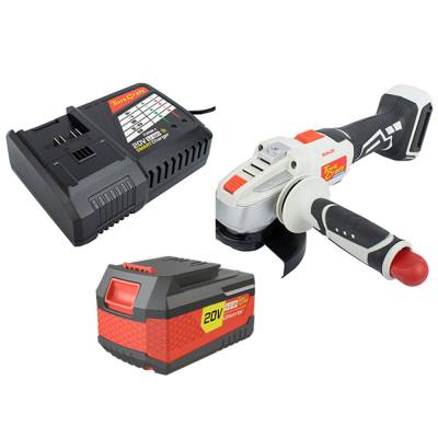 ANGLE GRINDER B/LESS AG115B 20V 115MM 4AH BATTERY PACK SMART CHARGER — image 1