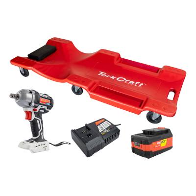 IMP. WRENCH 450NM  4.0AH BAT SMART CHARGER PLASTIC CREEPER COMBO — image 1