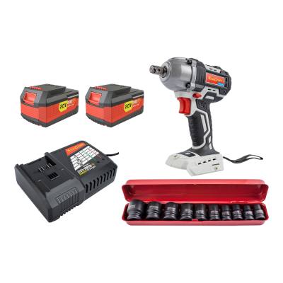 IMP. WRENCH 450NM  2 X 4.0AH BAT SMART CHARGER 10PC IMP SOCKET SET — image 1