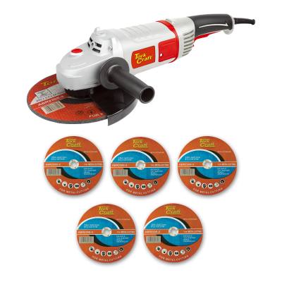 ANGLE GRINDER 230MM TCAG0230 C/W COMBO105 230MM STEEL CUTTING DISCS — image 1