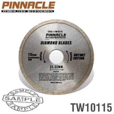 DIAMOND BLADE CONT.RIM 115X22.22MM PINNACLE — image 1
